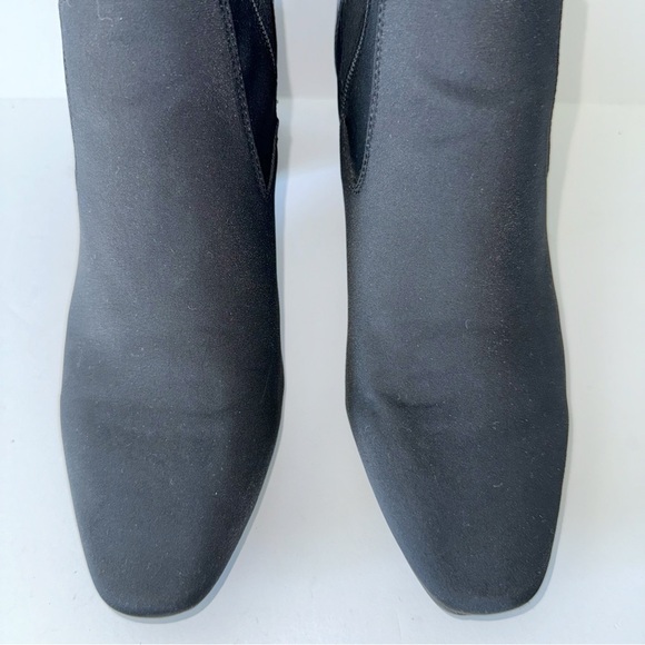 Donald Pliner ABBIE WOMENS SUEDE SQUARE TOE ANKLE BOOTS BLACK Sz 9 Y2K - Picture 6 of 14